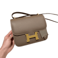 Constance  Epsom – Etoupe | Gold-Plated