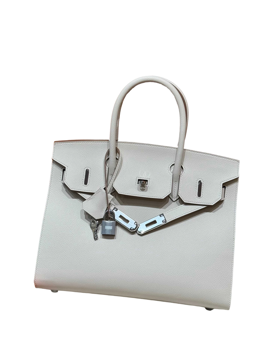 Birkin  Epsom – Milkshake White | Palladium
