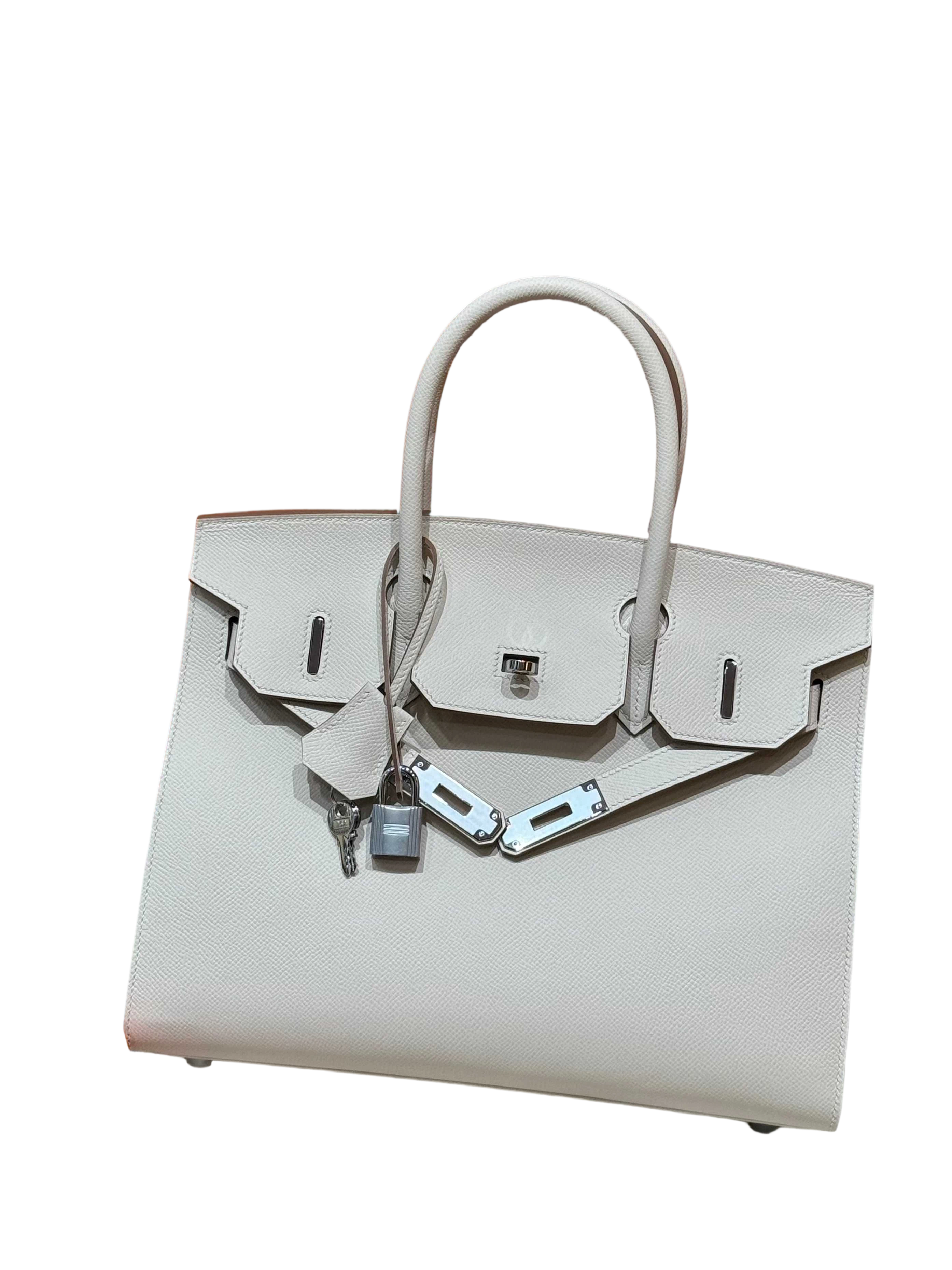 Birkin  Epsom – Milkshake White | Palladium