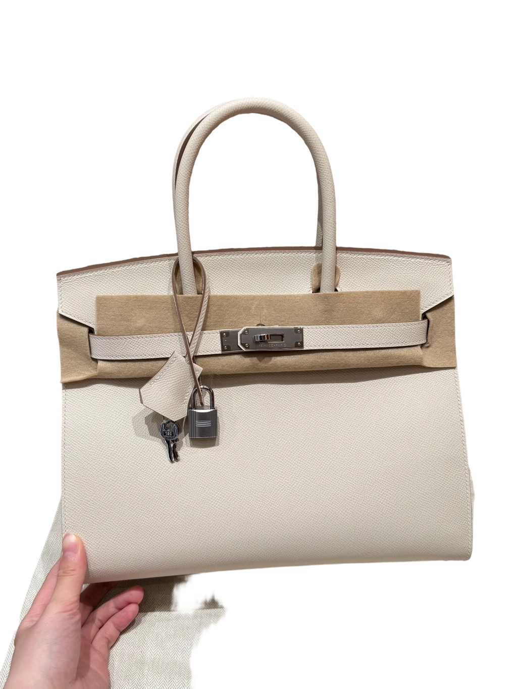 Birkin  Epsom – Milkshake White | Palladium