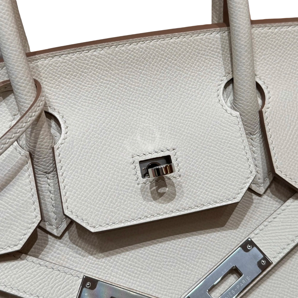Birkin  Epsom – Milkshake White | Palladium