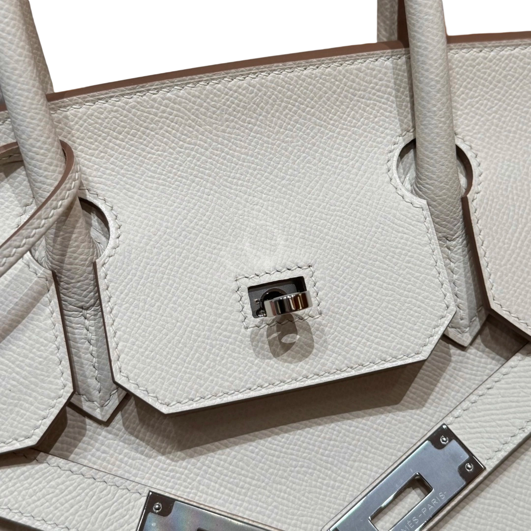 Birkin  Epsom – Milkshake White | Palladium