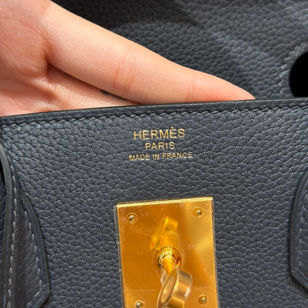 Birkin Togo – Bleu Nuit | Gold-Plated