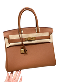 Birkin Togo– Gold Brown | Gold-Plated