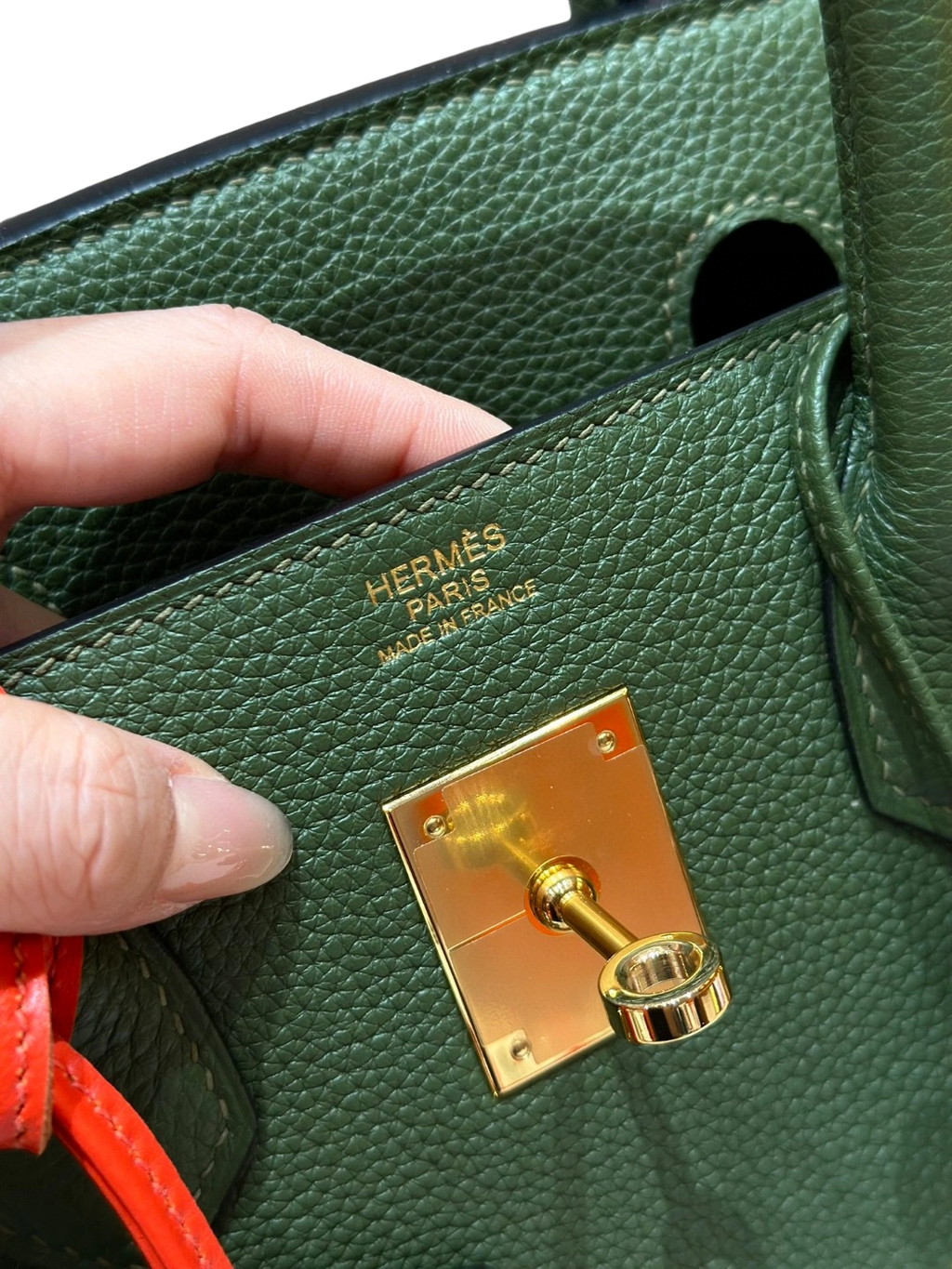 Birkin Togo– Olive Green | Gold-Plated