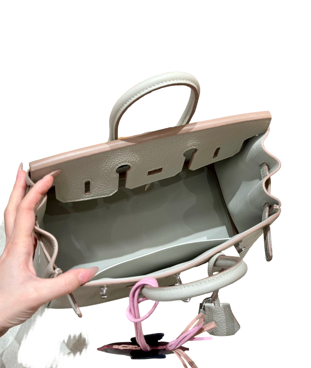 Birkin  Togo – Glacier White | Palladium
