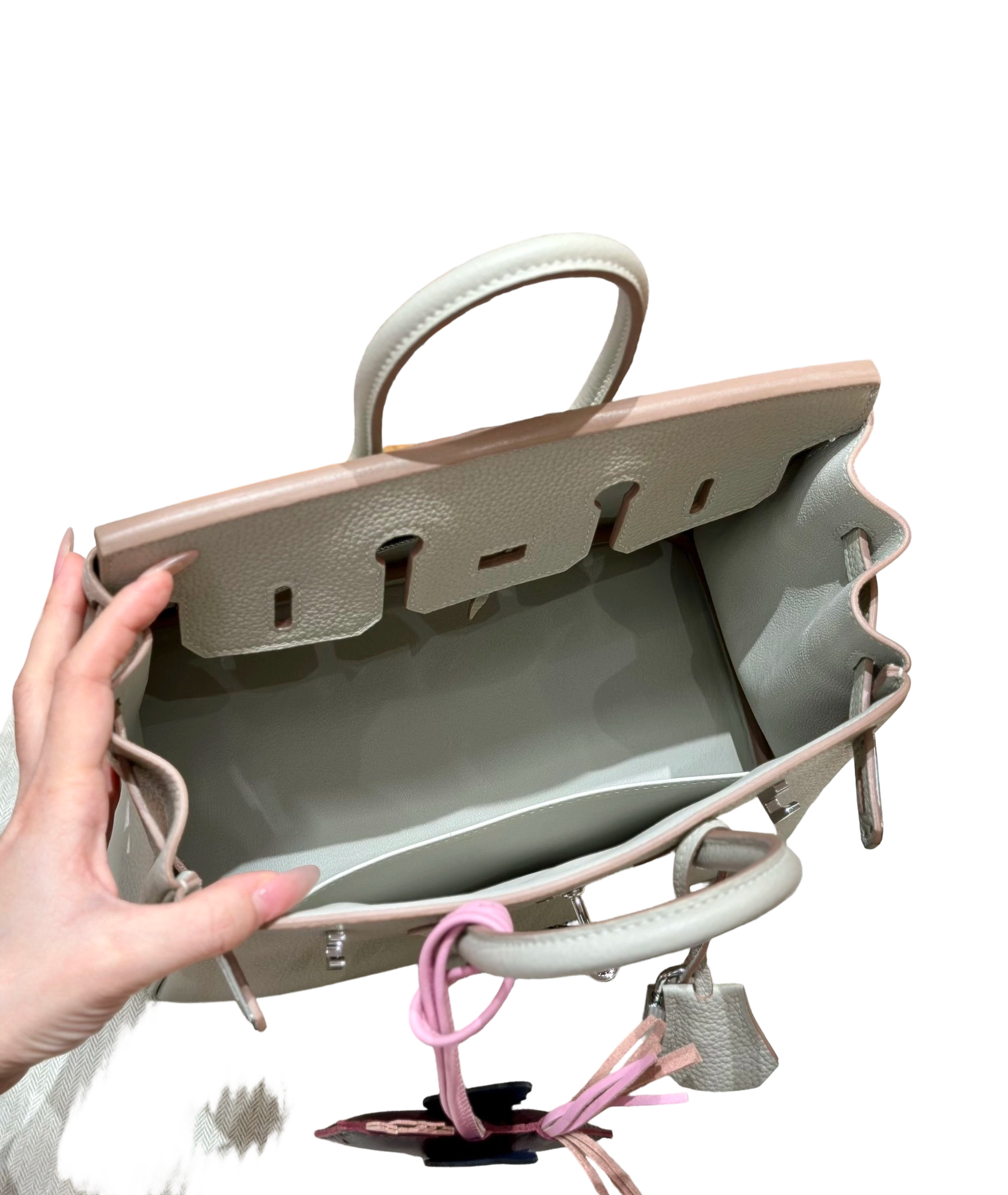 Birkin  Togo – Glacier White | Palladium