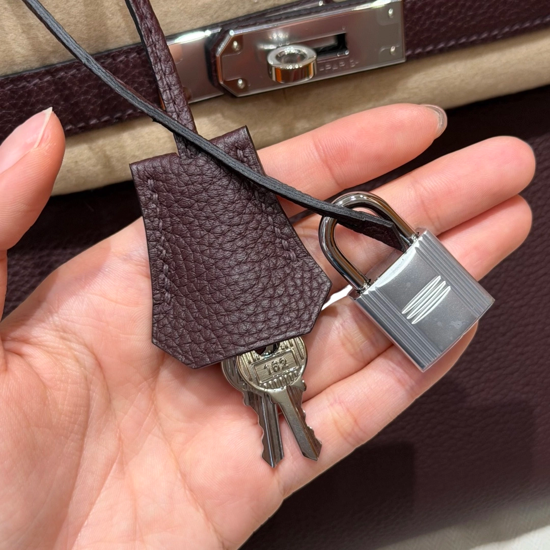 Birkin  Togo – Saddle Red | Palladium