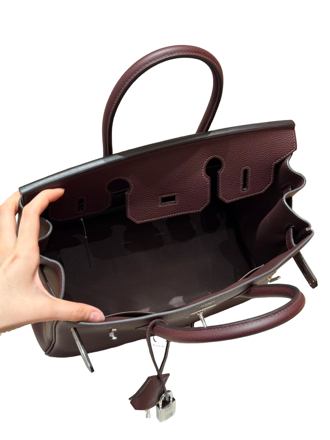 Birkin  Togo – Saddle Red | Palladium