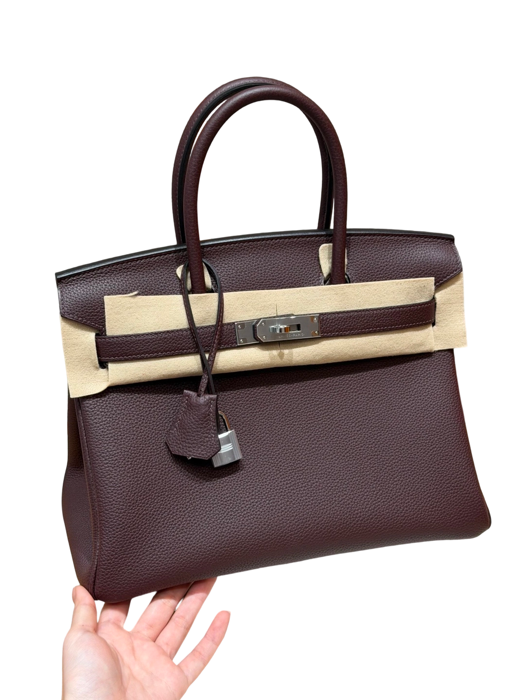 Birkin  Togo – Saddle Red | Palladium