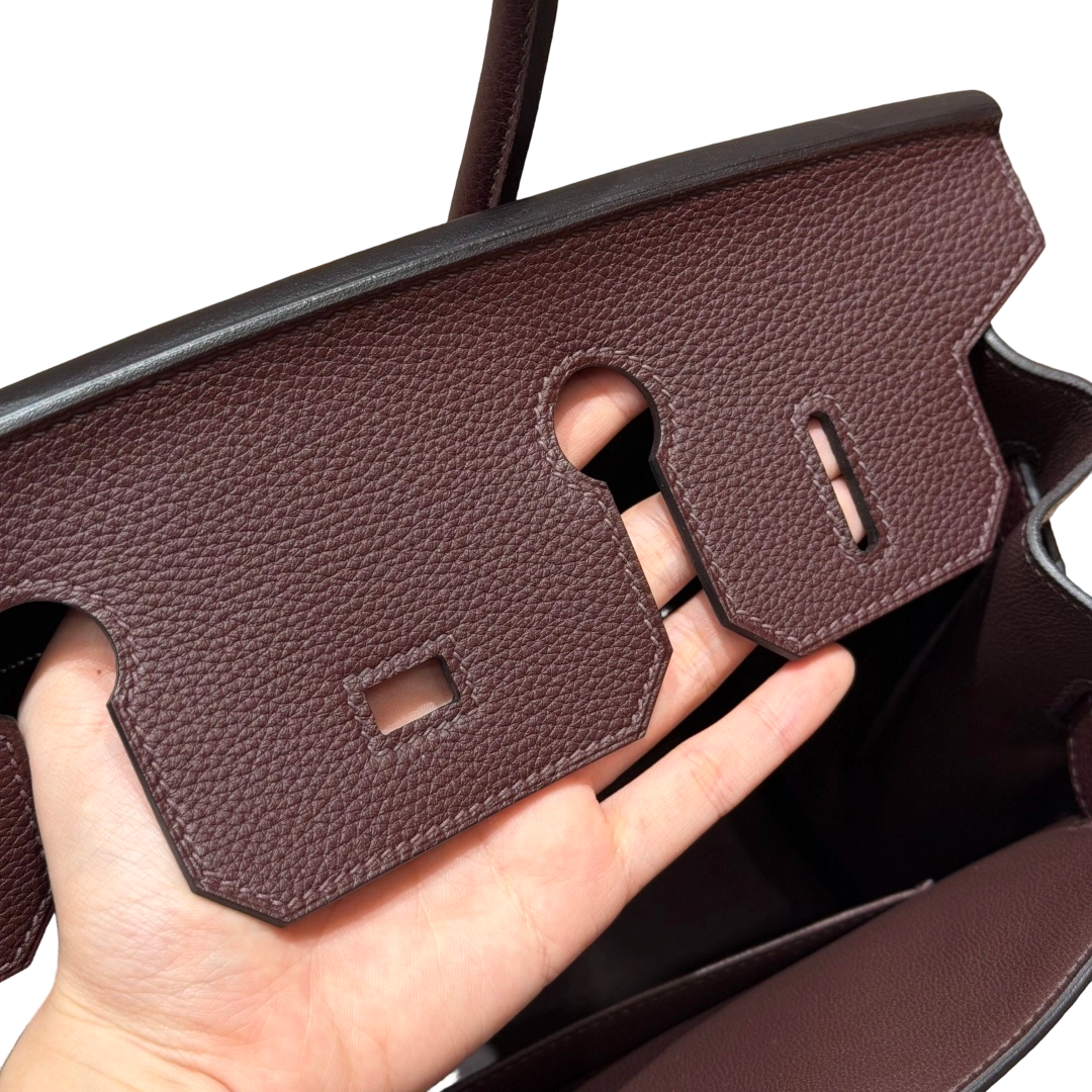 Birkin  Togo – Saddle Red | Palladium