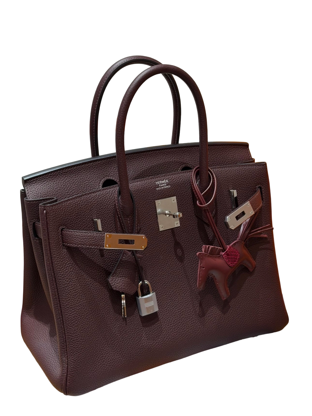 Birkin  Togo – Saddle Red | Palladium