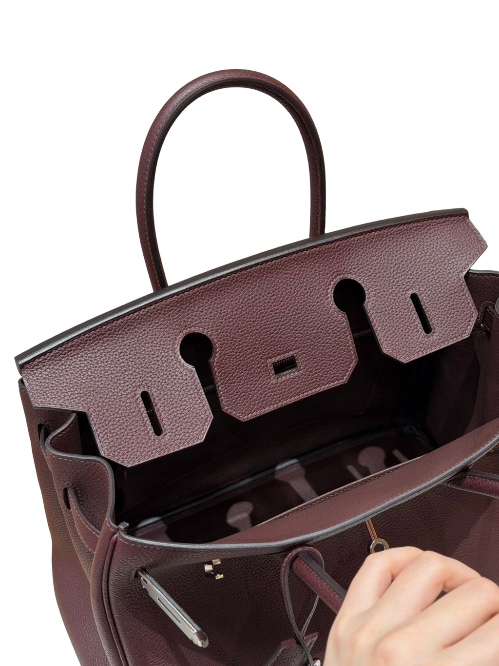 Birkin  Togo – Saddle Red | Palladium