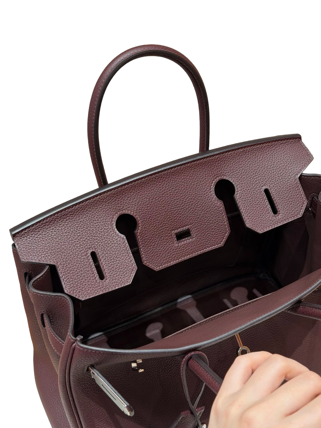 Birkin  Togo – Saddle Red | Palladium