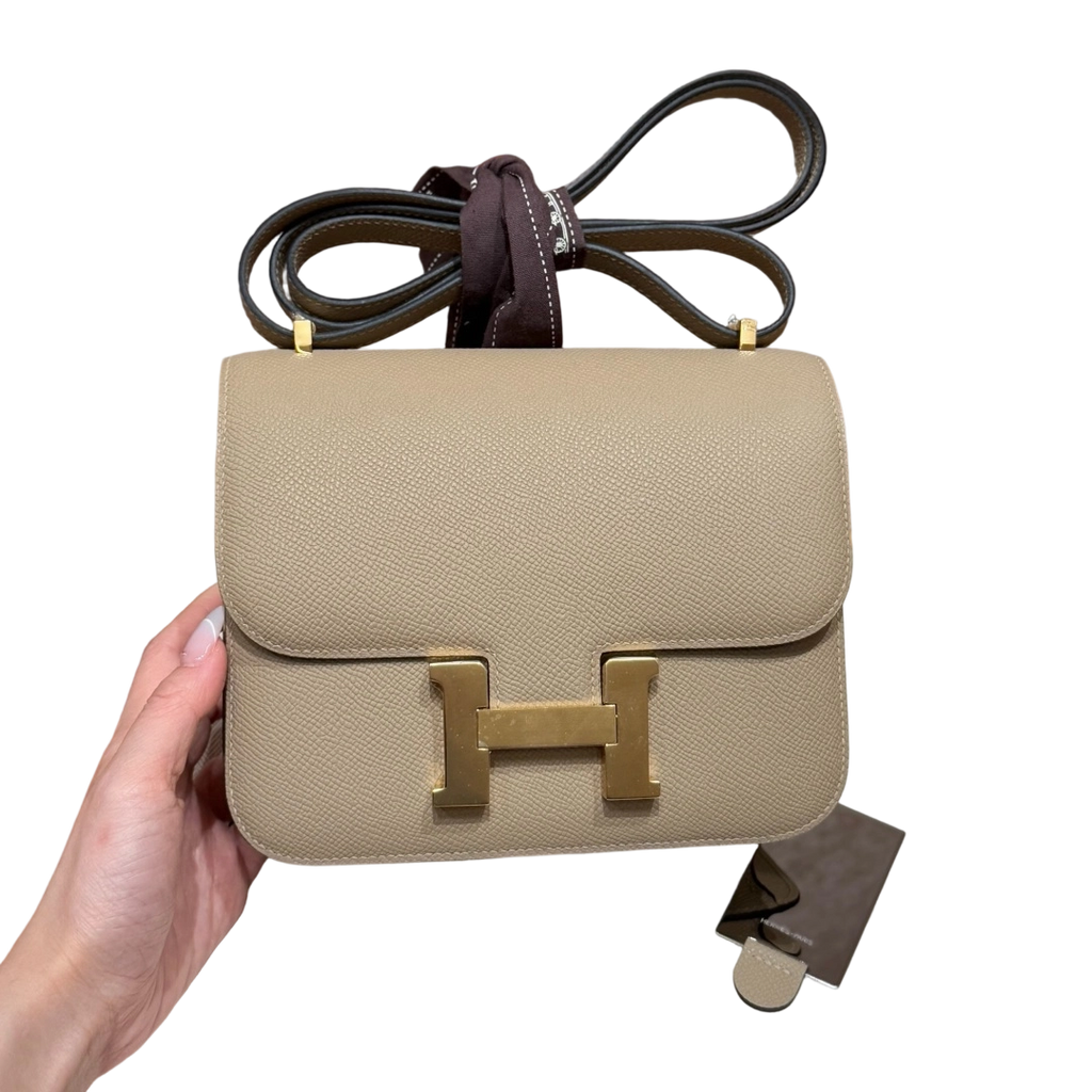 Constance  Epsom – Trench Grey | Gold-Plated