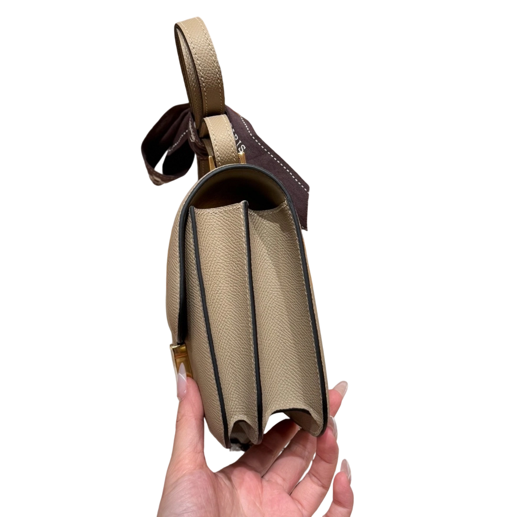 Constance  Epsom – Trench Grey | Gold-Plated