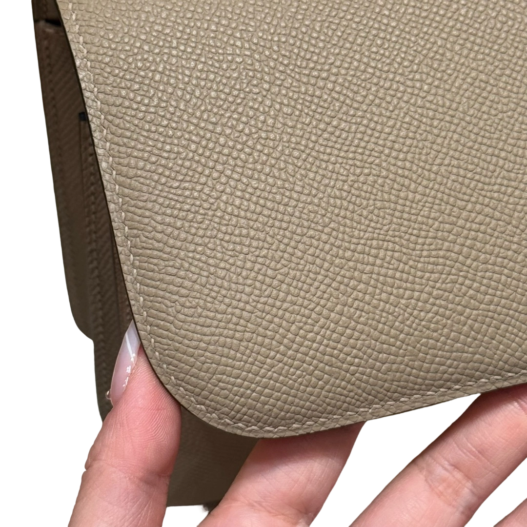 Constance  Epsom – Trench Grey | Gold-Plated