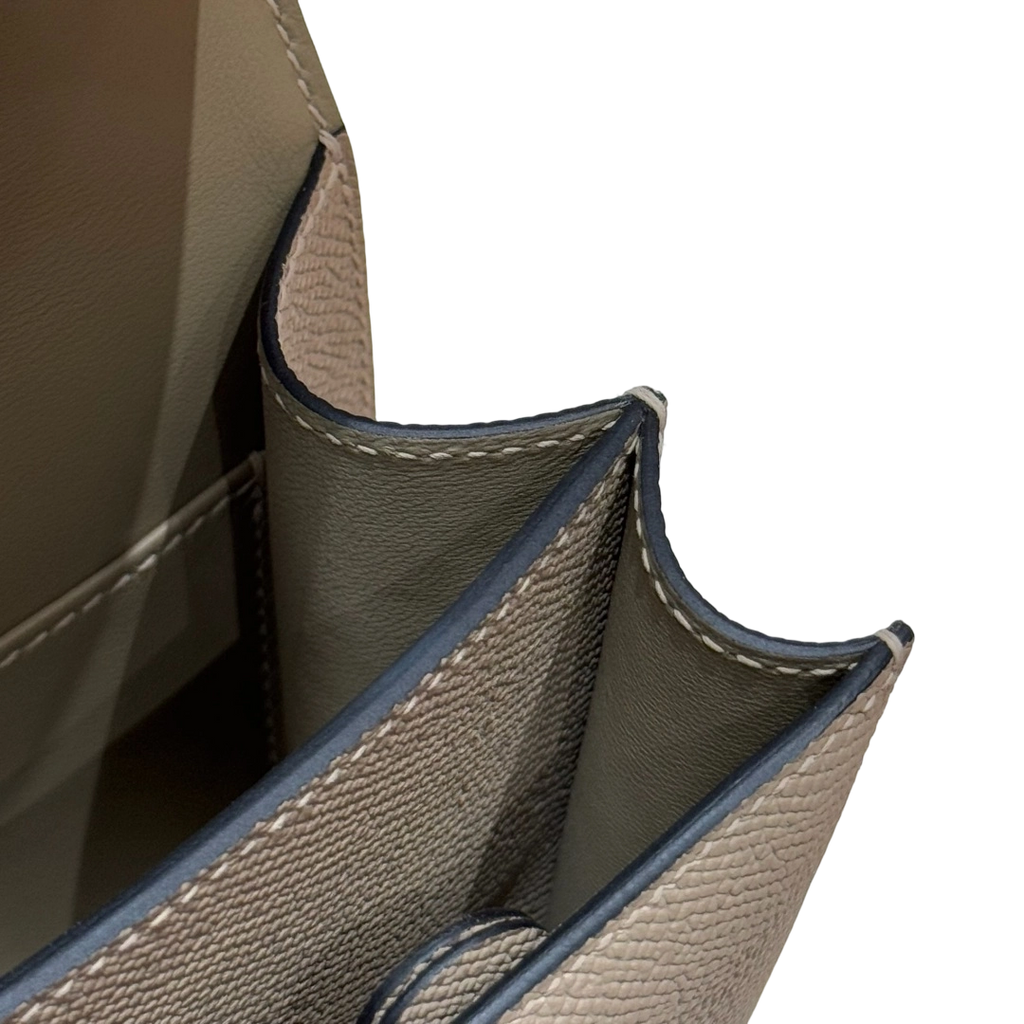 Constance  Epsom – Trench Grey | Gold-Plated