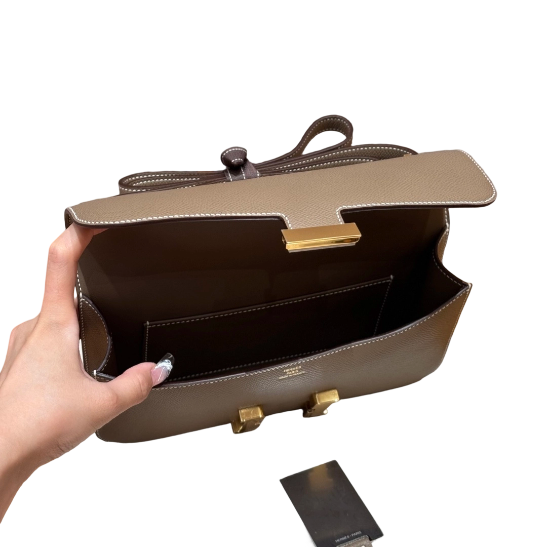 Constance  Epsom  – Etoupe | Gold-Plated