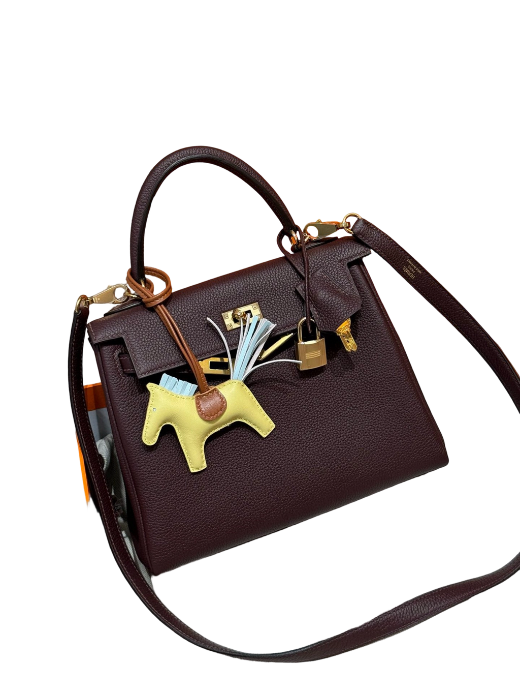 Kelly  Togo – Saddle Red | Gold-Plated