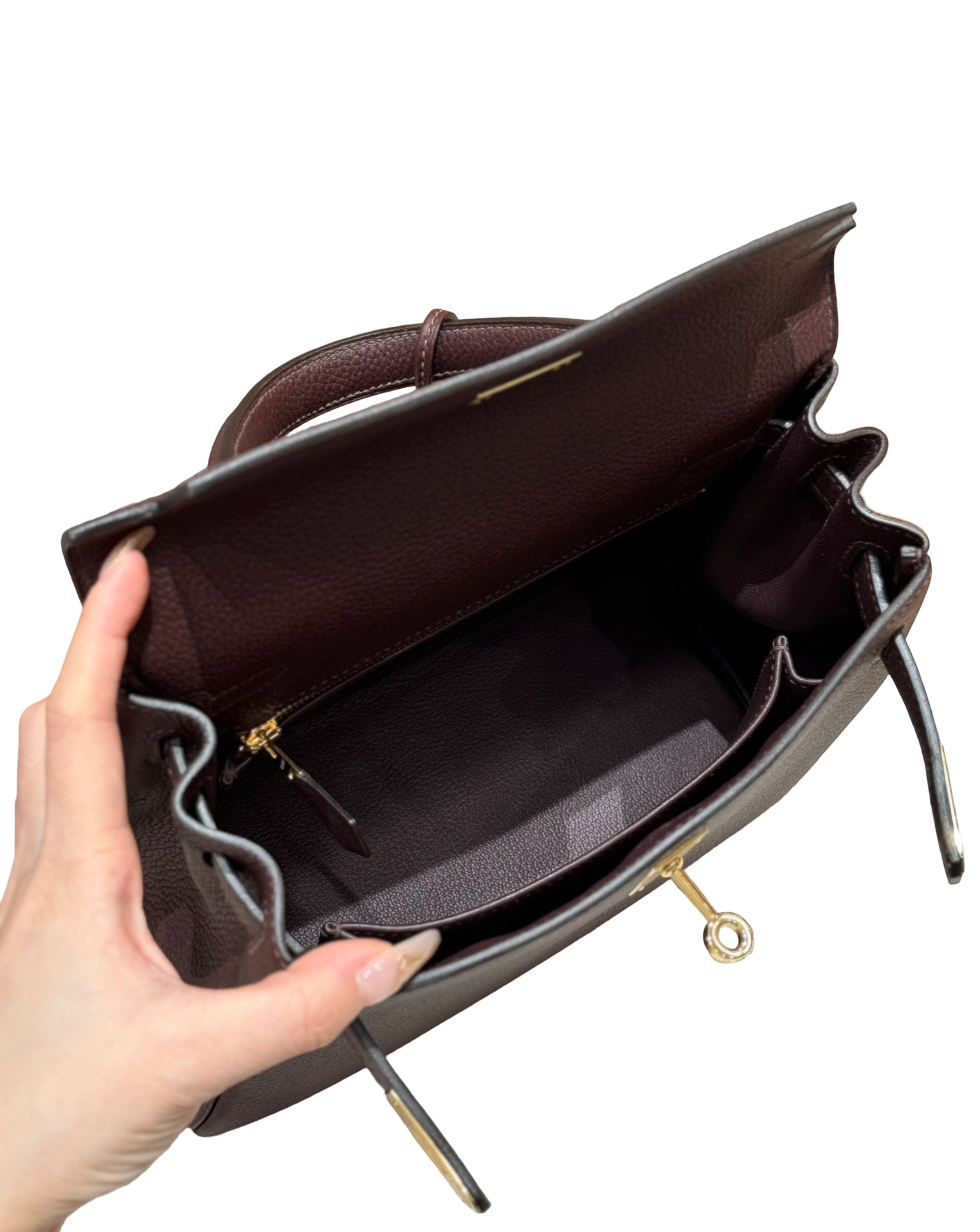 Kelly  Togo – Saddle Red | Gold-Plated