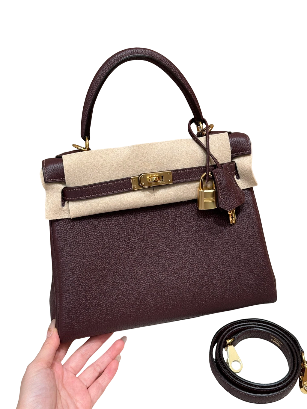 Kelly  Togo – Saddle Red | Gold-Plated