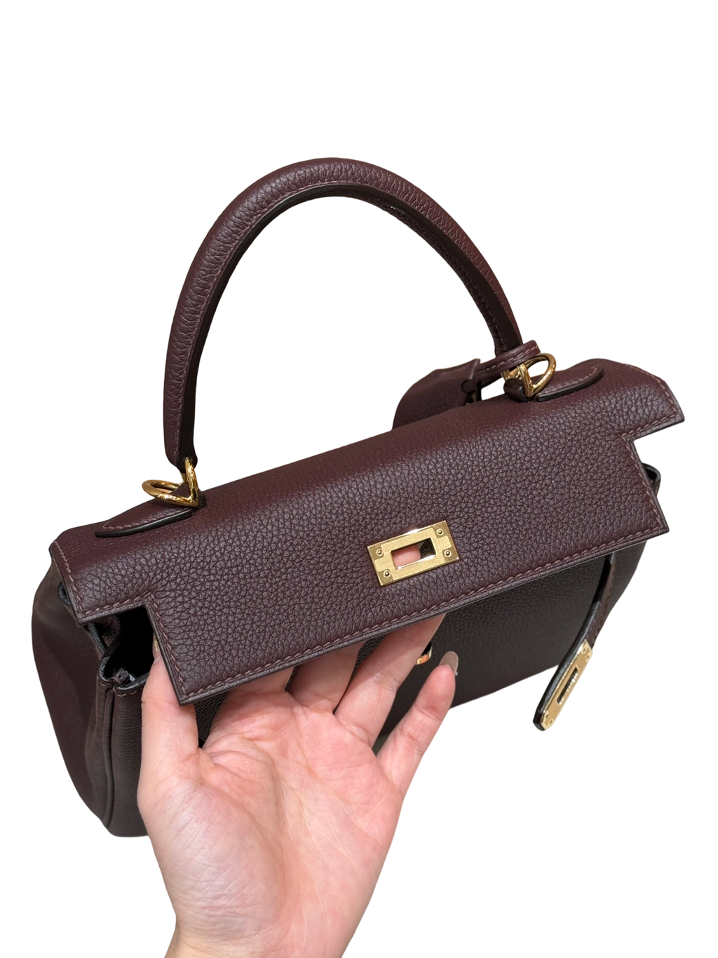 Kelly  Togo – Saddle Red | Gold-Plated