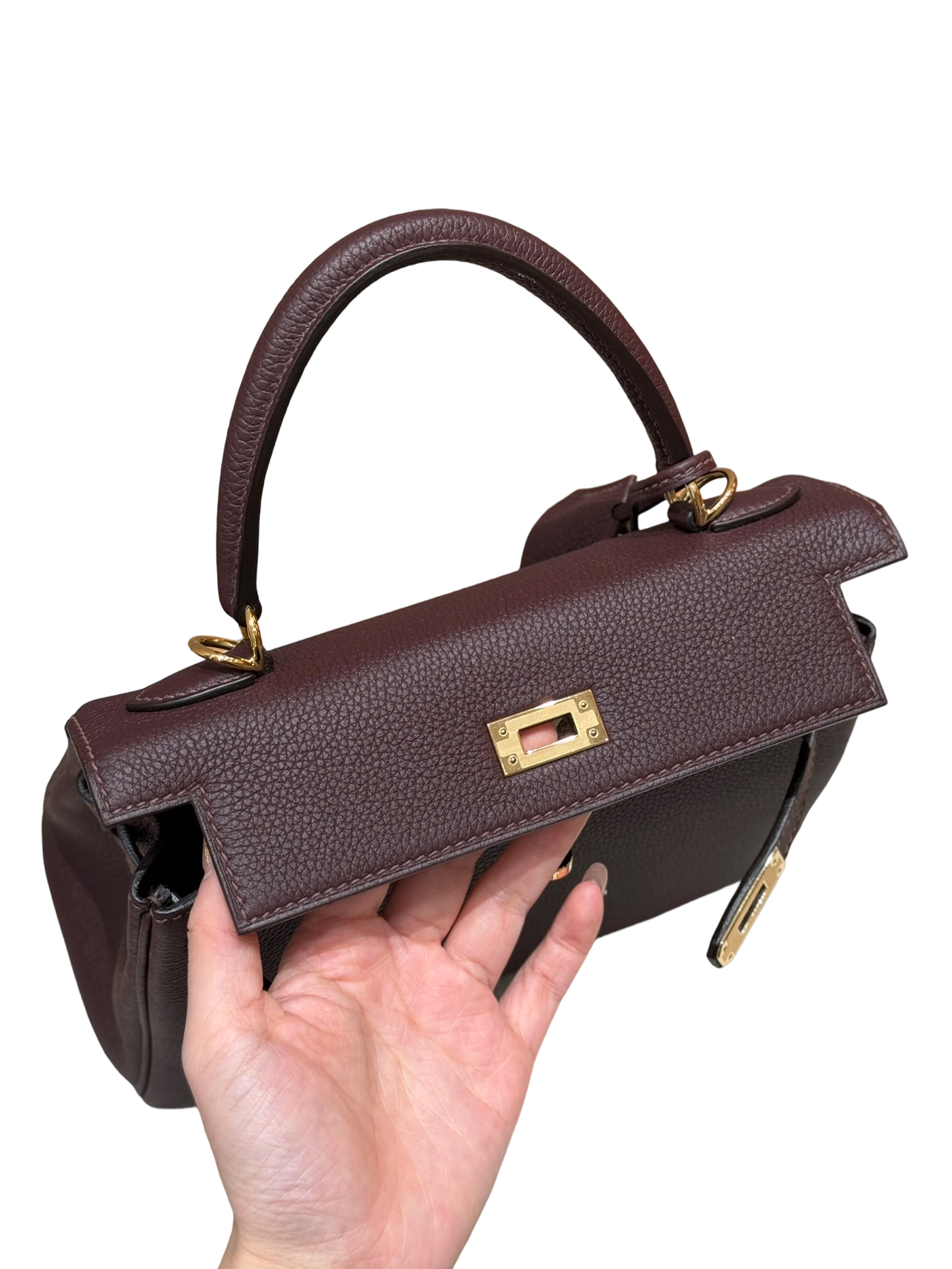 Kelly  Togo – Saddle Red | Gold-Plated