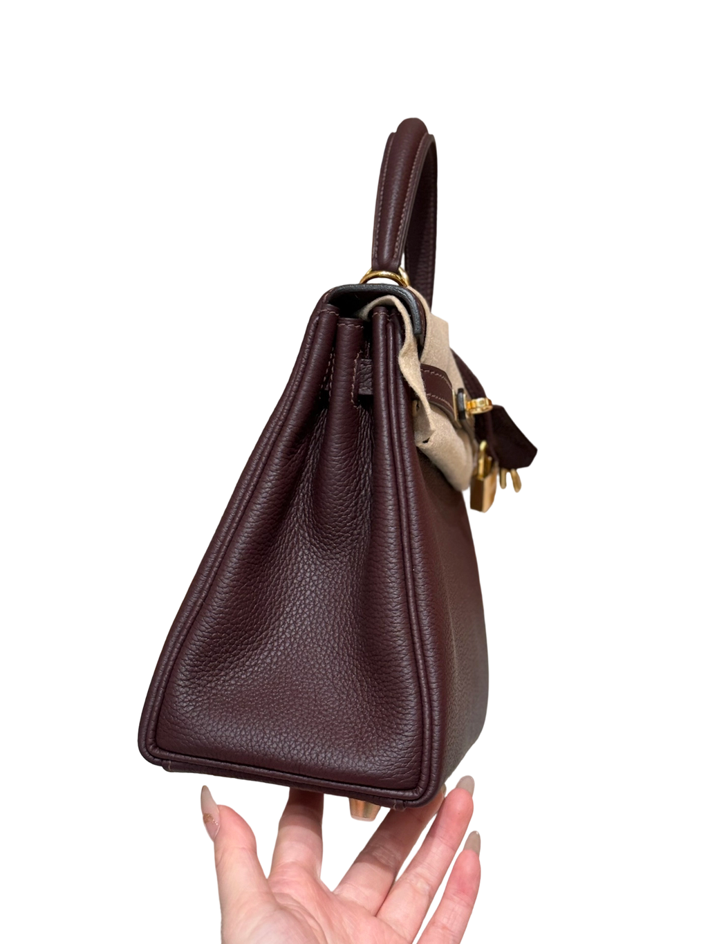 Kelly  Togo – Saddle Red | Gold-Plated