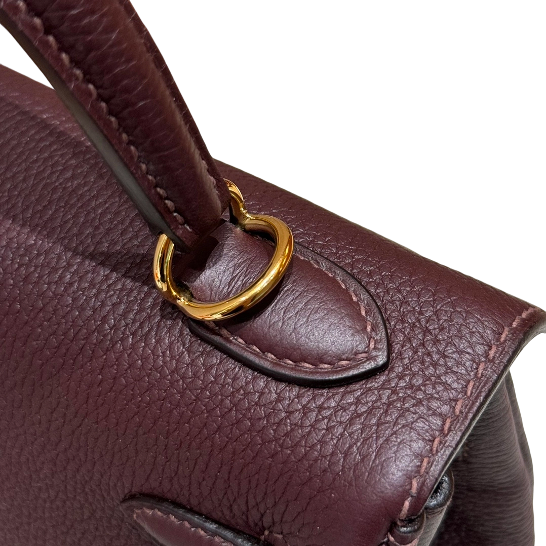 Kelly  Togo – Saddle Red | Gold-Plated