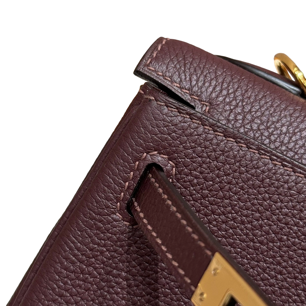 Kelly  Togo – Saddle Red | Gold-Plated