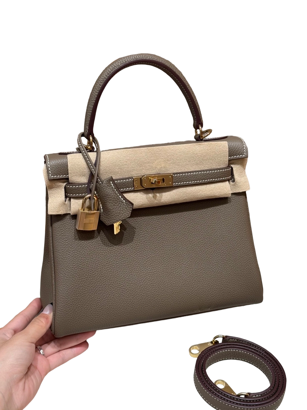 Kelly  Togo – Elephant Grey | Gold-Plated