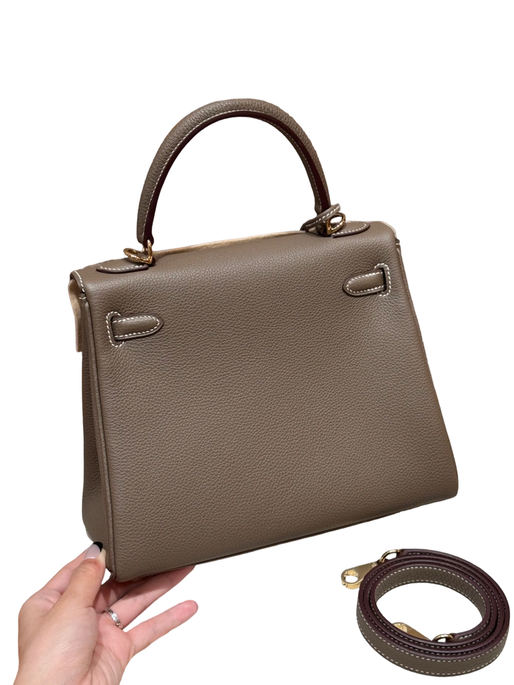 Kelly  Togo – Elephant Grey | Gold-Plated