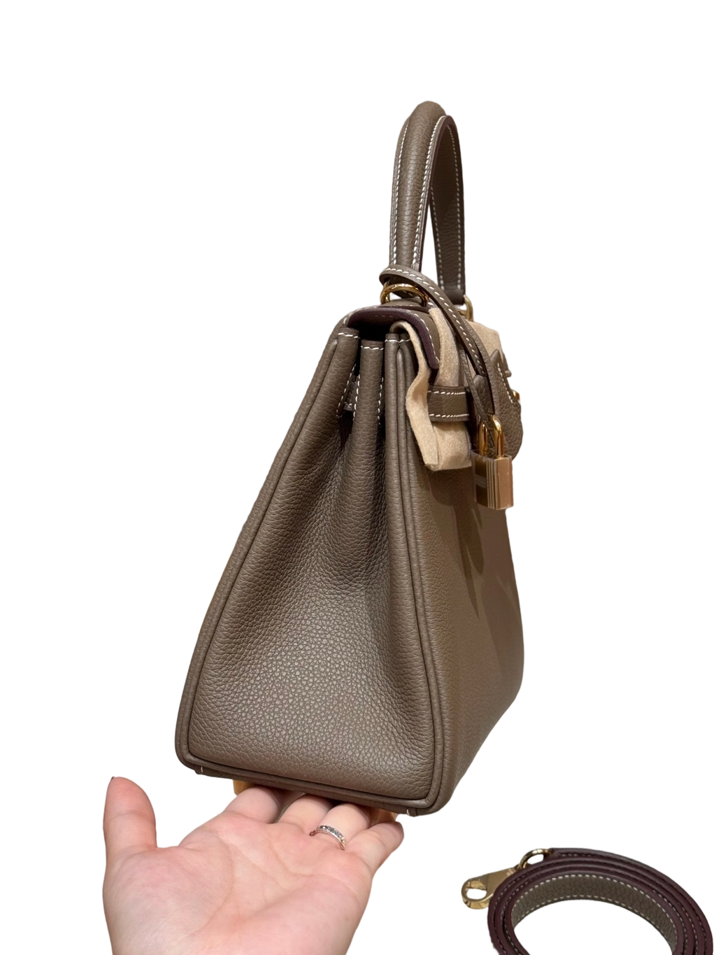 Kelly  Togo – Elephant Grey | Gold-Plated