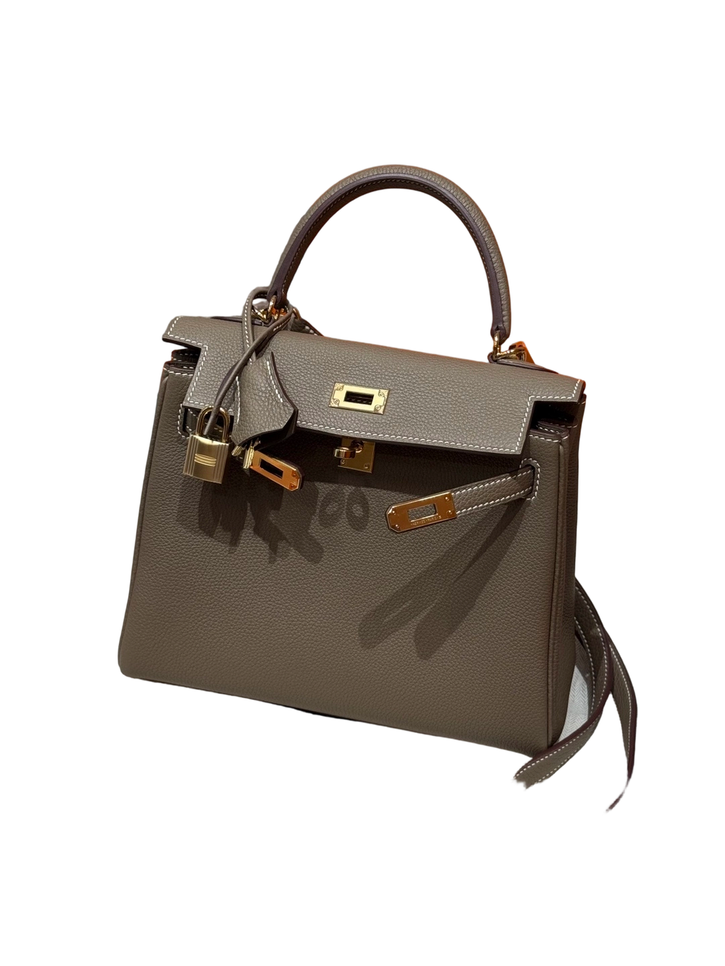 Kelly  Togo – Elephant Grey | Gold-Plated