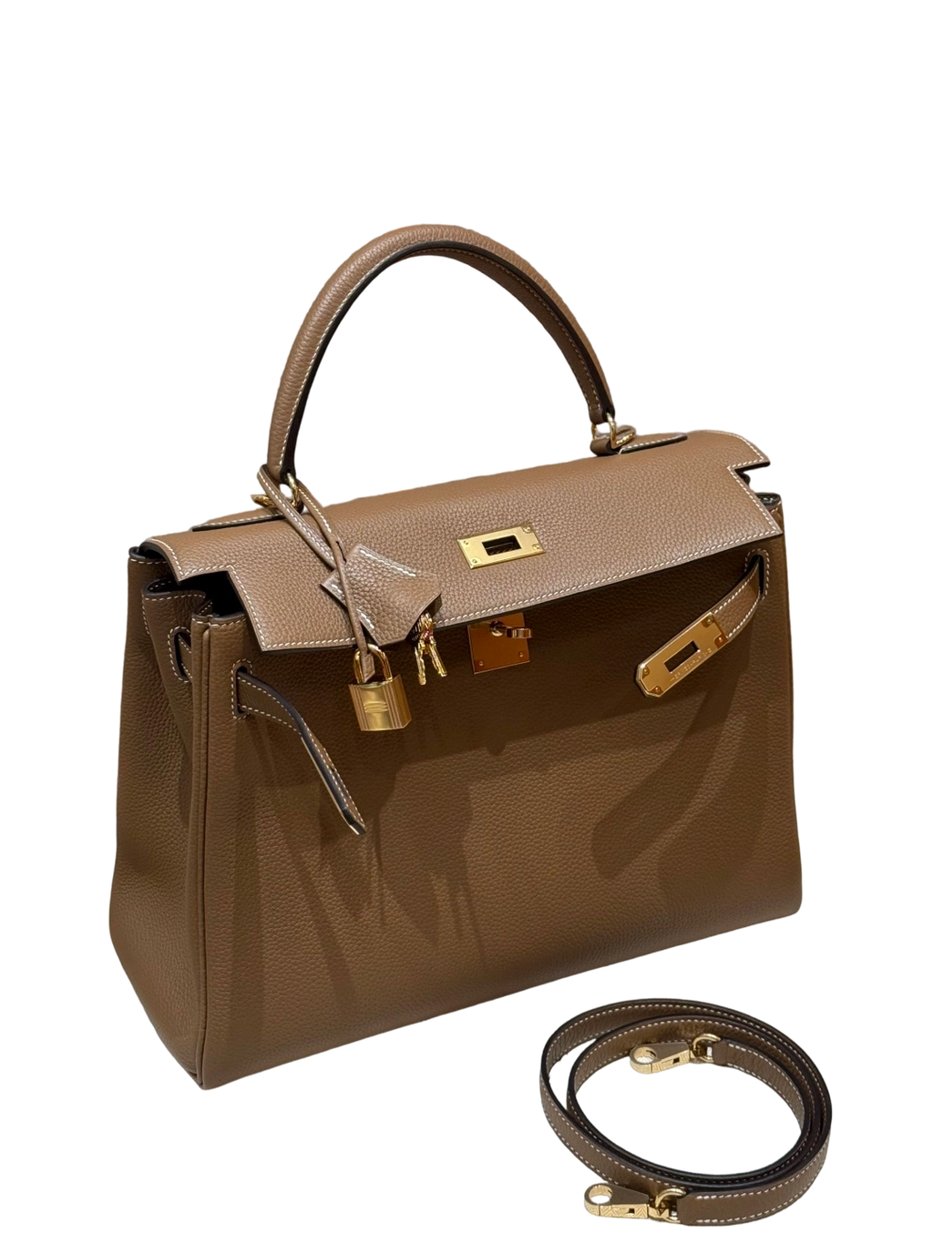 Kelly  Togo – Chestnut Brown | Gold-Plated