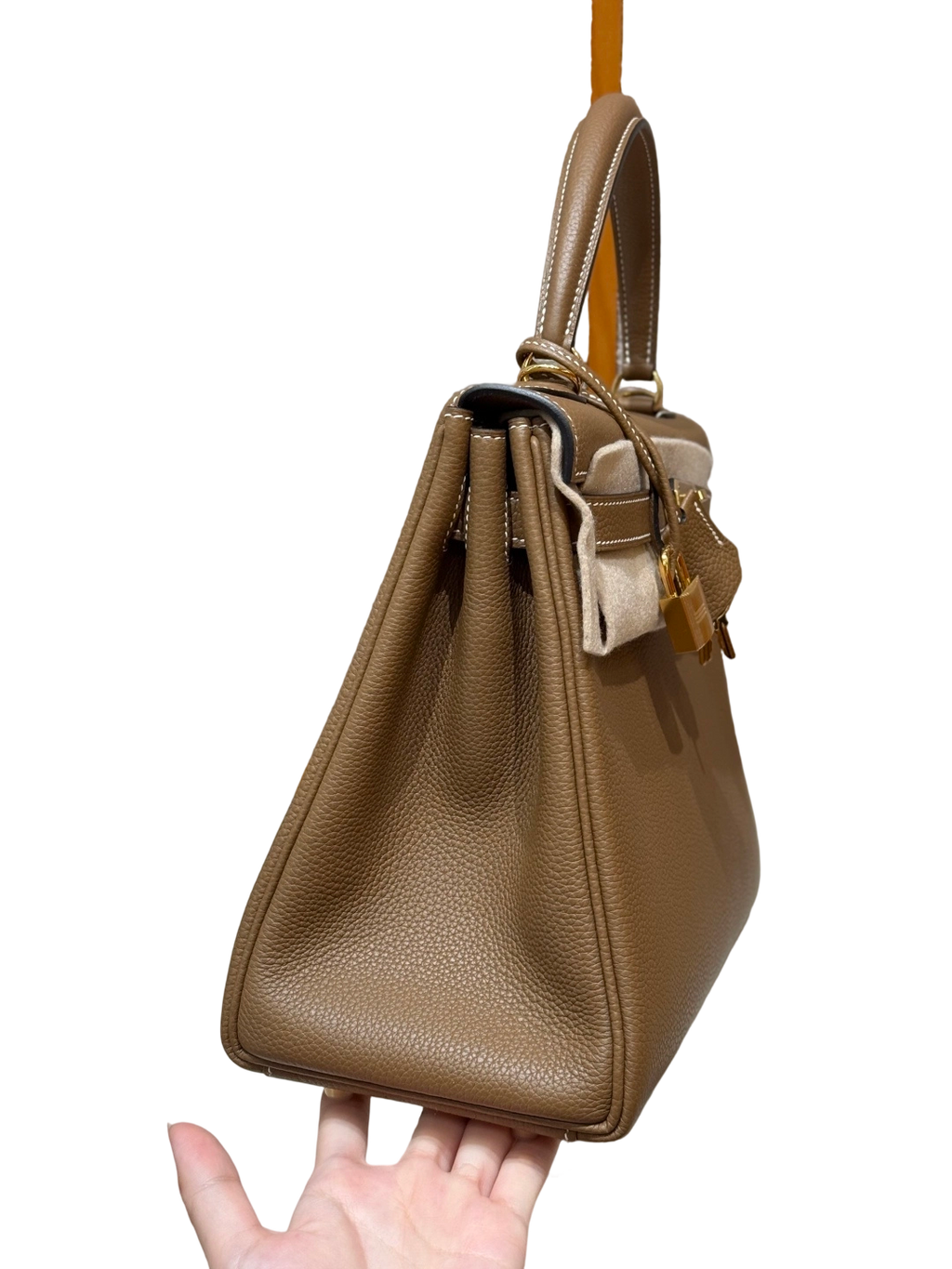 Kelly  Togo – Chestnut Brown | Gold-Plated