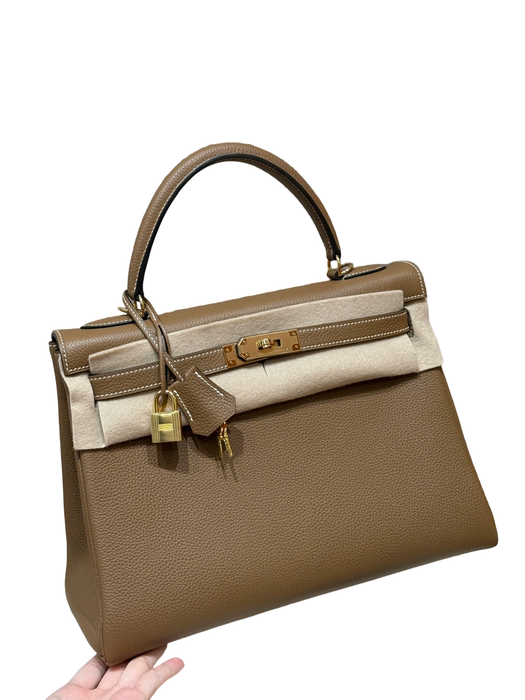 Kelly  Togo – Chestnut Brown | Gold-Plated