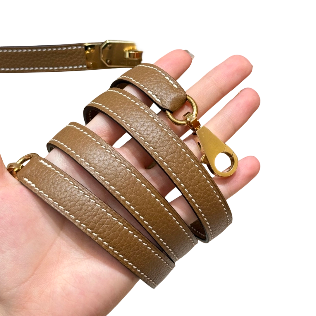 Kelly  Togo – Chestnut Brown | Gold-Plated