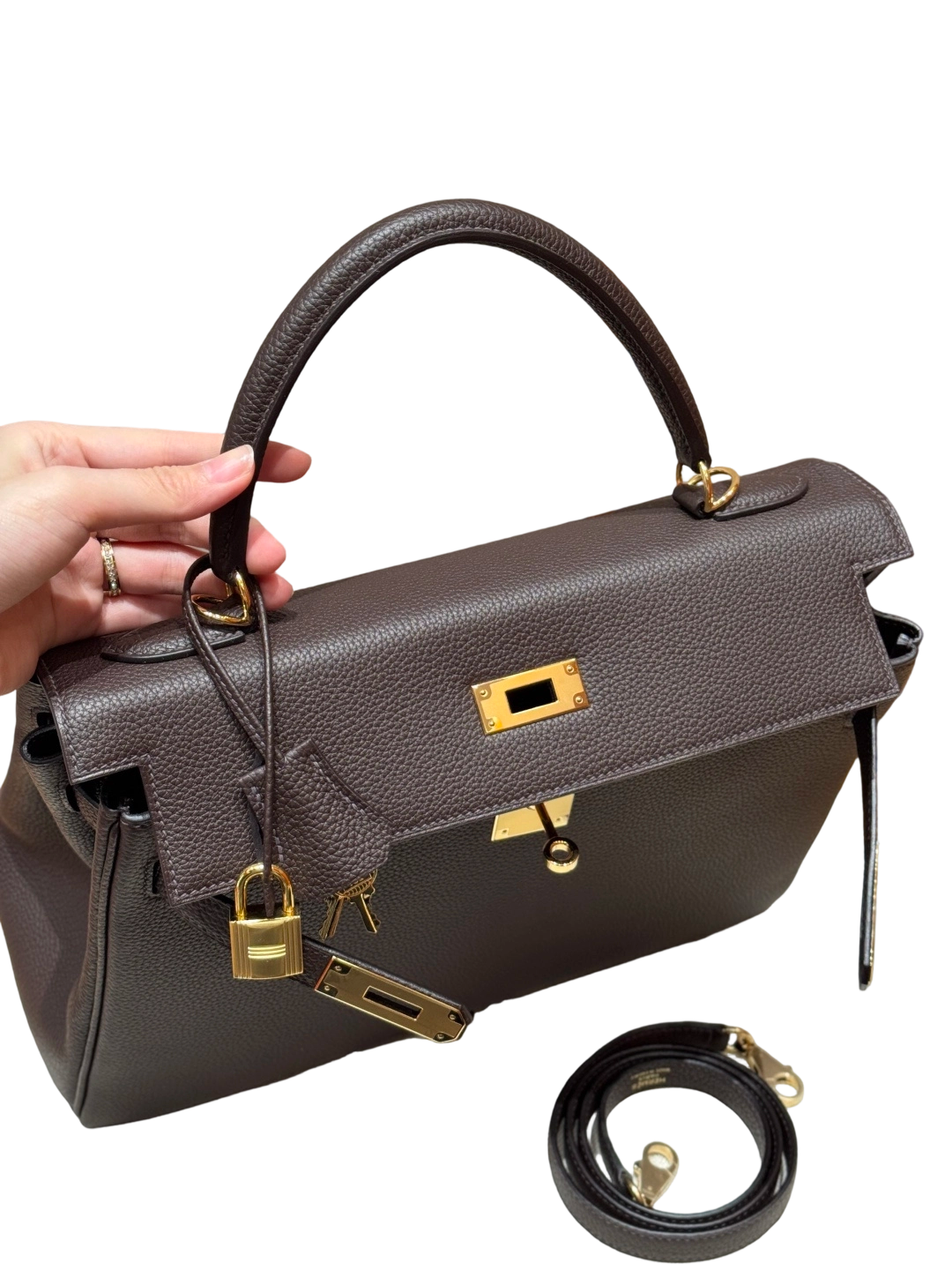 Kelly  Togo – Chocolate Brown | Gold-Plated