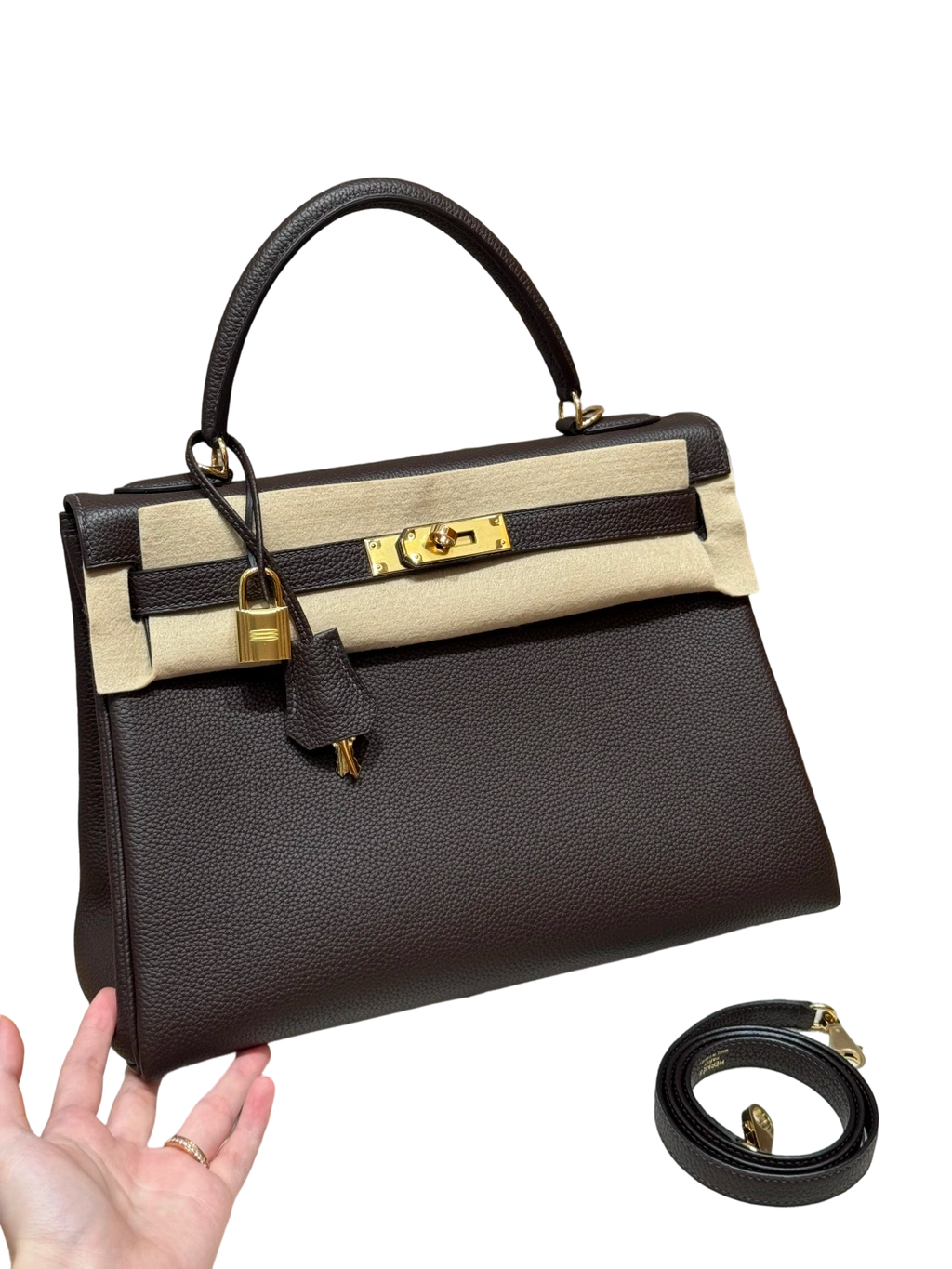 Kelly  Togo – Chocolate Brown | Gold-Plated