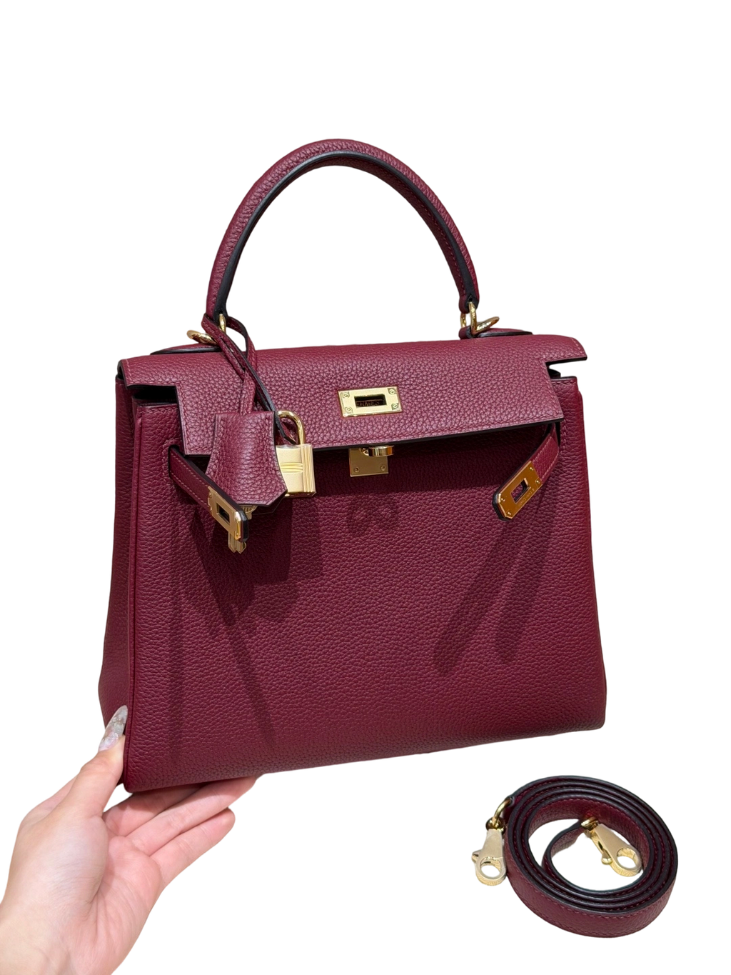 Kelly  Togo – Hermès Red | Gold-Plated