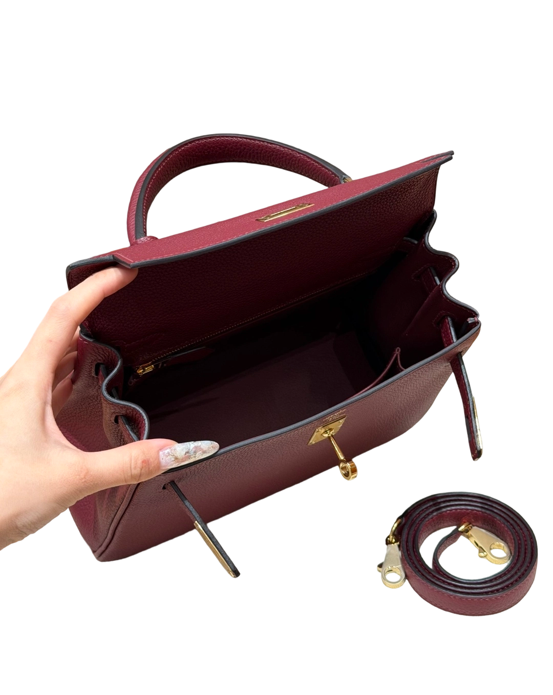 Kelly  Togo – Hermès Red | Gold-Plated