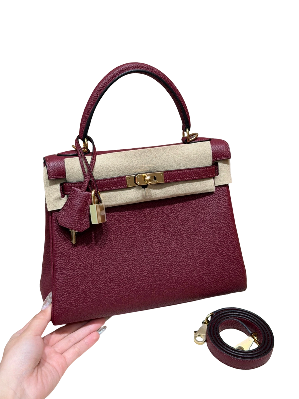 Kelly  Togo – Hermès Red | Gold-Plated