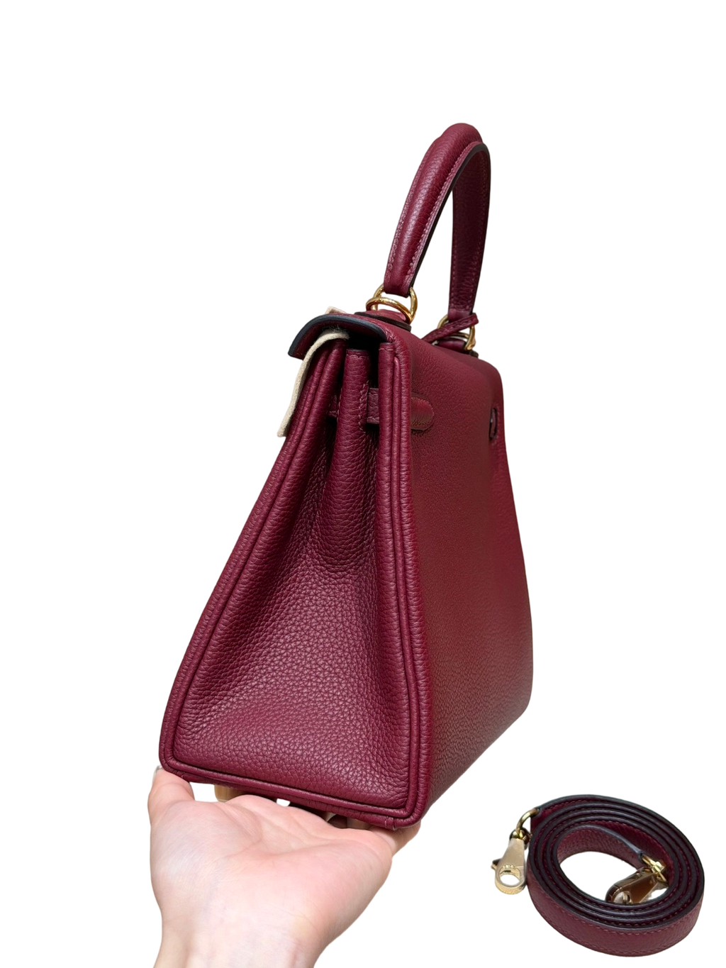 Kelly  Togo – Hermès Red | Gold-Plated