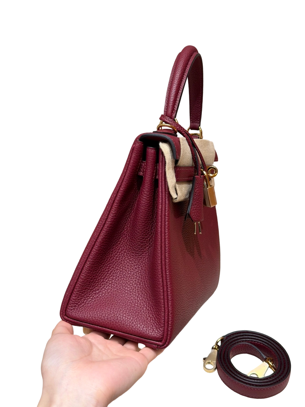 Kelly  Togo – Hermès Red | Gold-Plated