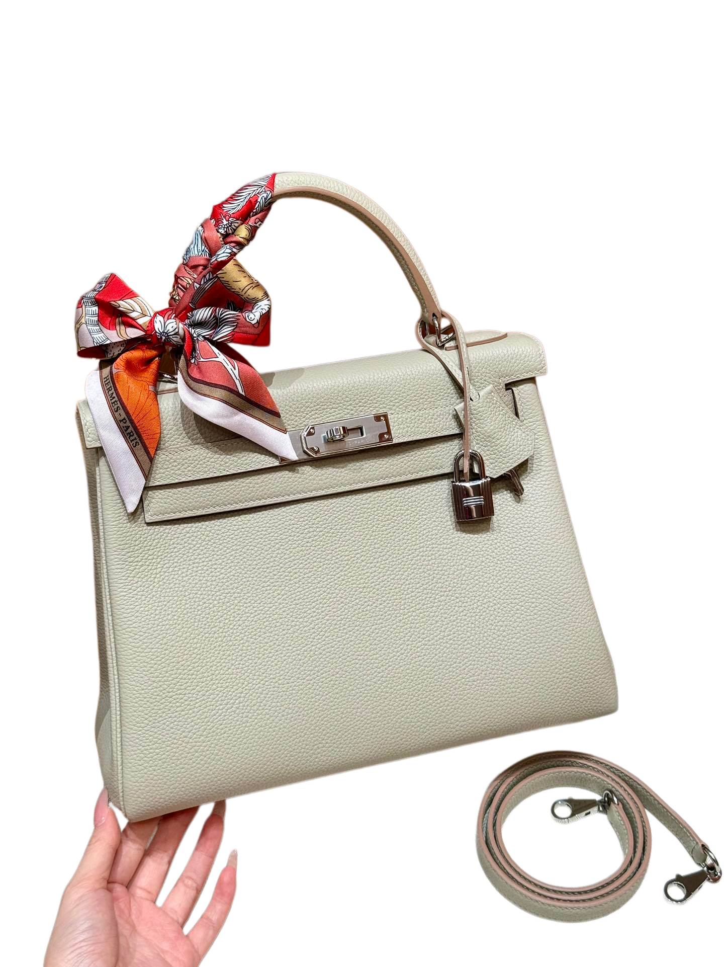 Kelly  Togo – Pearl Grey | Palladium