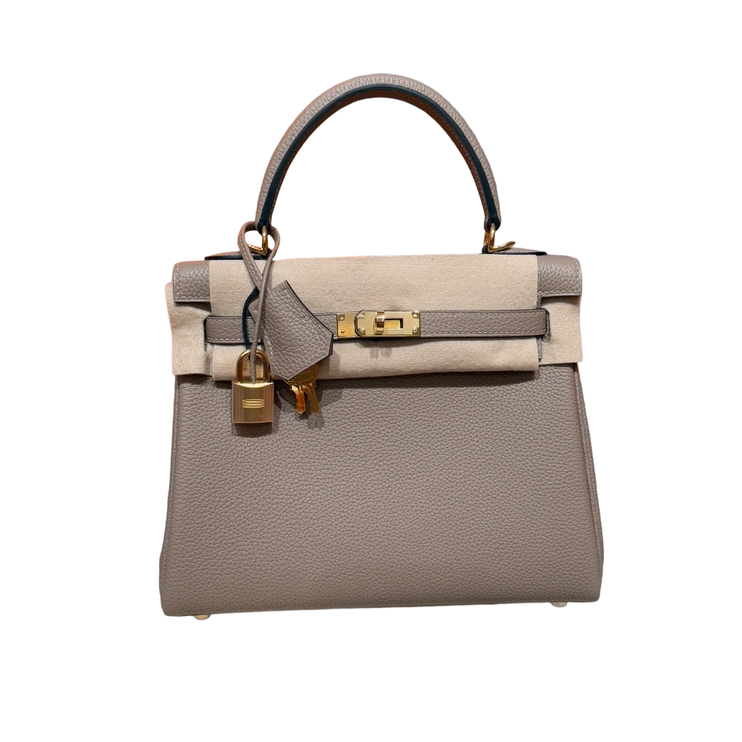 Kelly  Togo – Gris Tourterelle | Gold-Plated