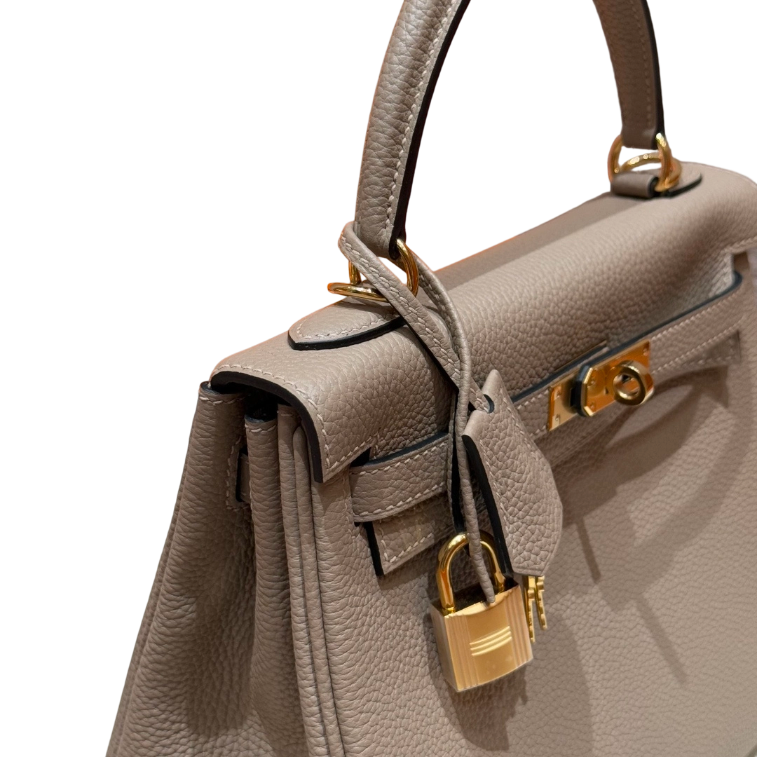 Kelly  Togo – Gris Tourterelle | Gold-Plated
