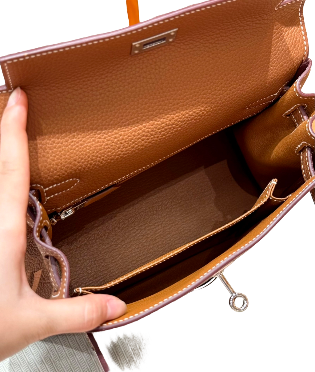 Kelly  Togo – Gold Brown (Neck Grain) | Palladium